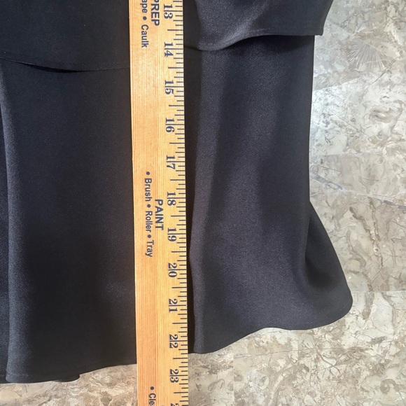 Express Black Satin Ruffle Camisole Tank Size M Holiday Glam / NYE Party Top - Picture 7 of 9